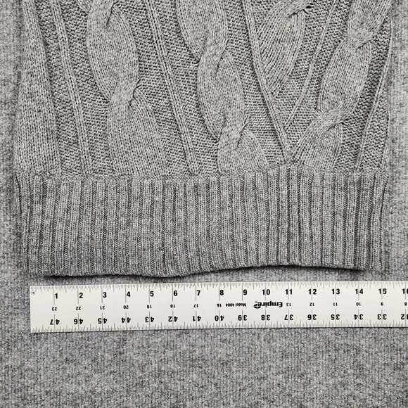 ANN TAYLOR LOFT 254194 Gray Cable Knit Wool Blend Pullover Sweater SIZE S - Picture 7 of 12